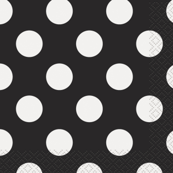 Image de BLACK DOTS BEVERAGE NAPKIN