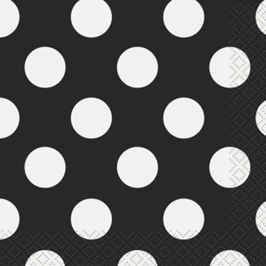 Image sur BLACK DOTS BEVERAGE NAPKIN