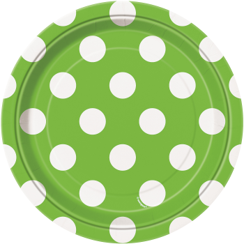 Image de KIWI GREEN  DOTS 7" PLATES