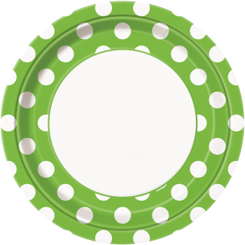 Picture of KIWI GREEN DOTS 9" PLATES