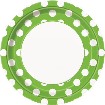 Image de KIWI GREEN DOTS 9" PLATES