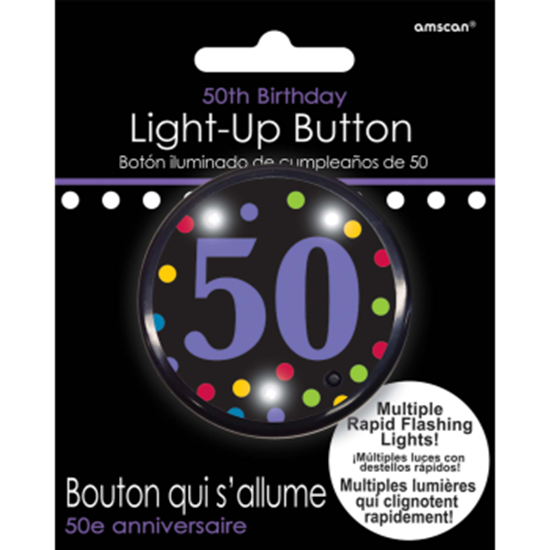 Picture of 50th - BIRTHDAY FLASHING BUTTON