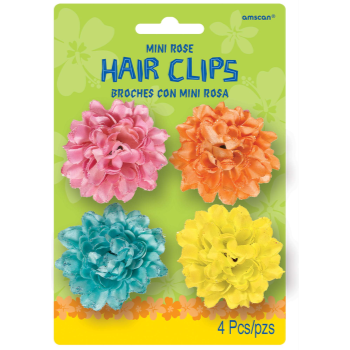 Image de MINI ROSE HAIR CLIPS - 4/PK ASST COLORS