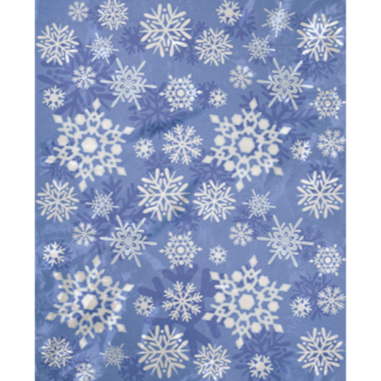 Image sur DECOR - SNOWFLAKES BLUE AND WHITE - GIANT GIFT BAG PLASTIC