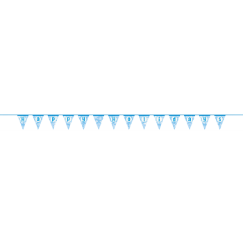 Image de DECOR - HAPPY HOLIDAYS SNOWFLAKE FLAG BANNER - 14FT