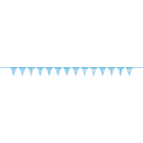 Image sur DECOR - HAPPY HOLIDAYS SNOWFLAKE FLAG BANNER - 14FT