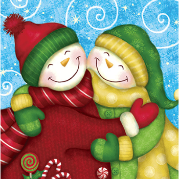 Image de TABLEWARE - WINTERTIME GREETINGS -  BEVERAGE NAPKINS