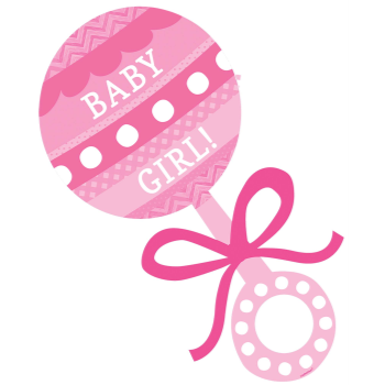 Image de DECOR - BABY GIRL RATTLE CUTOUT