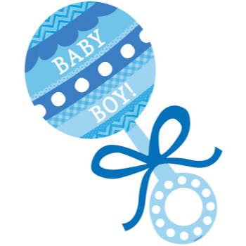 Image de DECOR - BABY BOY RATTLE CUTOUT