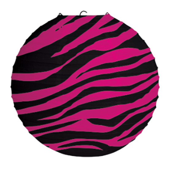 Picture of DECOR - PINK ZEBRA BOUTIQUE 12'' LANTERN