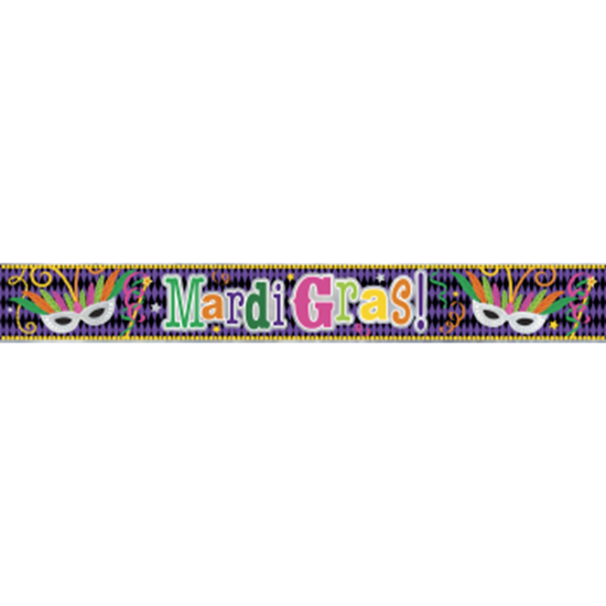 Picture of MARDI GRAS PARTY FOIL BANNER - 12'