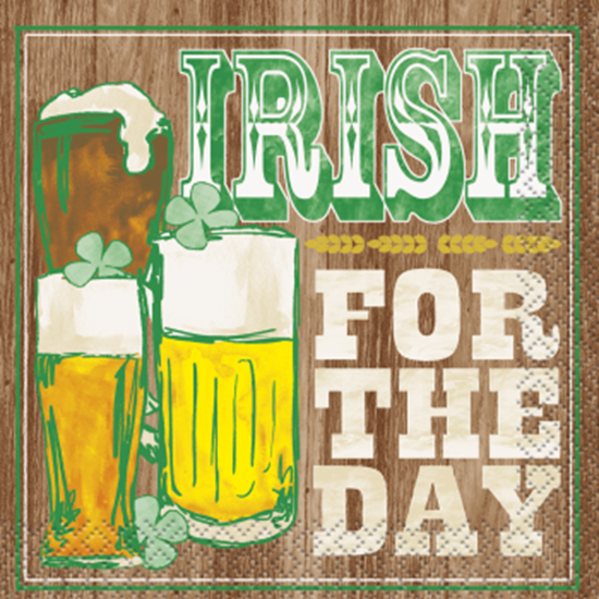 Picture of TABLEWARE - IRISH FOR THE DAY BEVERAGE NAPKINS