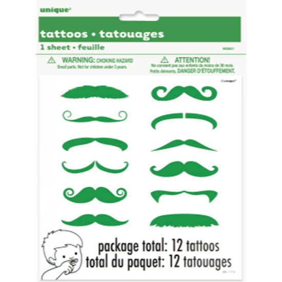 Picture of WEARABLES - GREEN MUSTACHE FINGER TATTOO