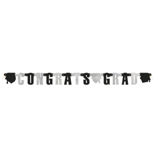 Image sur DECOR - GRAD JOINTED BANNER - BLACK/WHITE