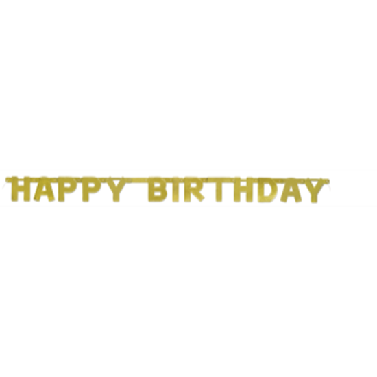 Picture of DECOR - HAPPY BIRTHDAY GOLD LETTER BANNER