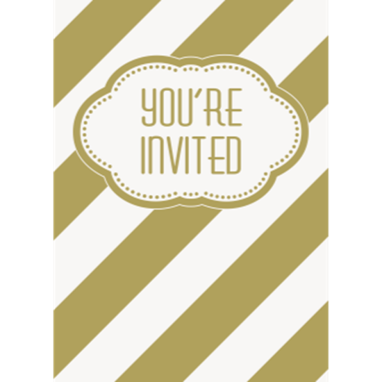 Picture of TABLEWARE - GOLDEN BIRTHDAY INVITATIONS