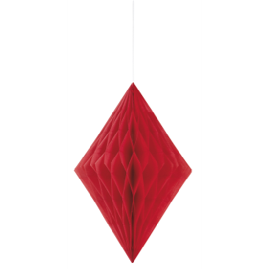 Picture of RED DIAMOND TISSUE HANGING DECORATION