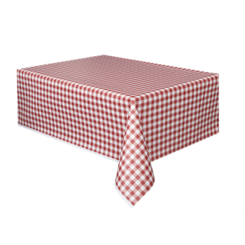 Image de RED GINGHAM TABLE COVER