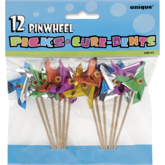 Image sur 4" PINWHEEL PICKS- 12CT