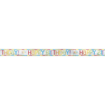 Picture of DECOR - RAINBOW BIRTHDAY FOIL BANNER - 12'