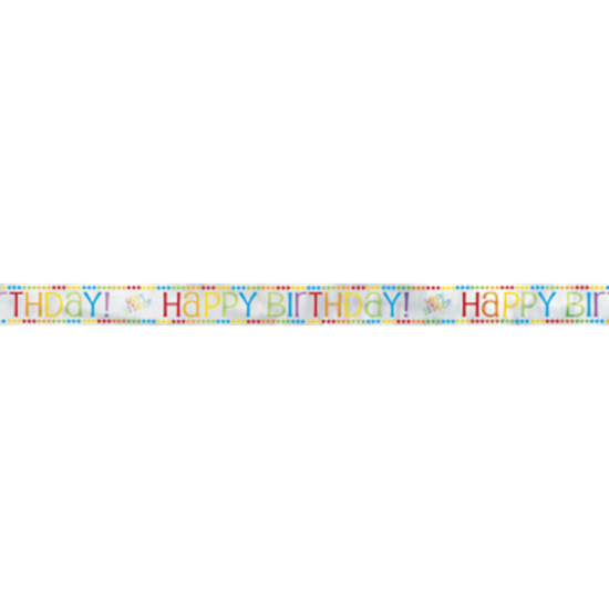 Picture of DECOR - RAINBOW BIRTHDAY FOIL BANNER - 12'
