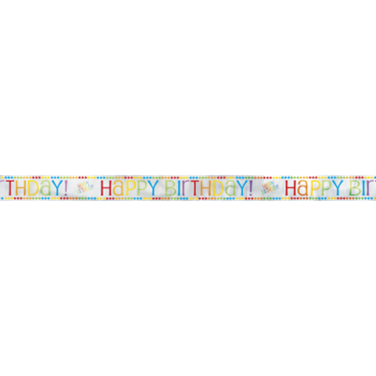 Image sur DECOR - RAINBOW BIRTHDAY FOIL BANNER - 12'