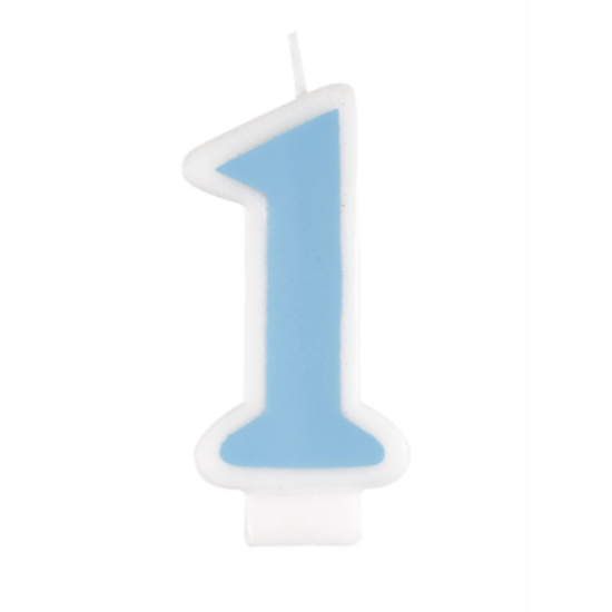 Picture of BLUE FIRST BIRTHDAY CANDLE