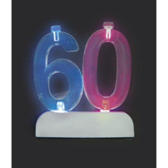 Image sur 60th - NUMERAL FLASHING CANDLE
