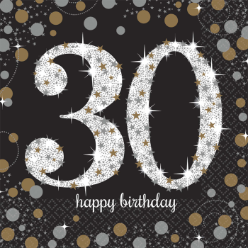 Image de 30th - SPARKLING CELEBRATION - LUNCHEON NAPKIN