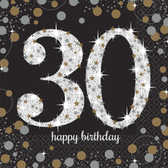 Picture of 30th - SPARKLING CELEBRATION - LUNCHEON NAPKIN