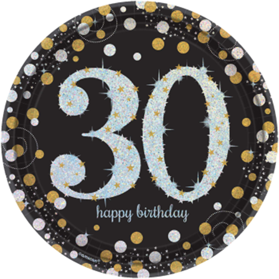 Picture of 30TH - SPARKLING CELEBRATION 9" PRISM PLATE
