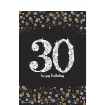 Image de 30th - SPARKLING CELEBRATION PLASTIC TABLE COVER