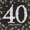 Picture of 40th - SPARKLING CELEBRATION BEVERAGE NAPKIN