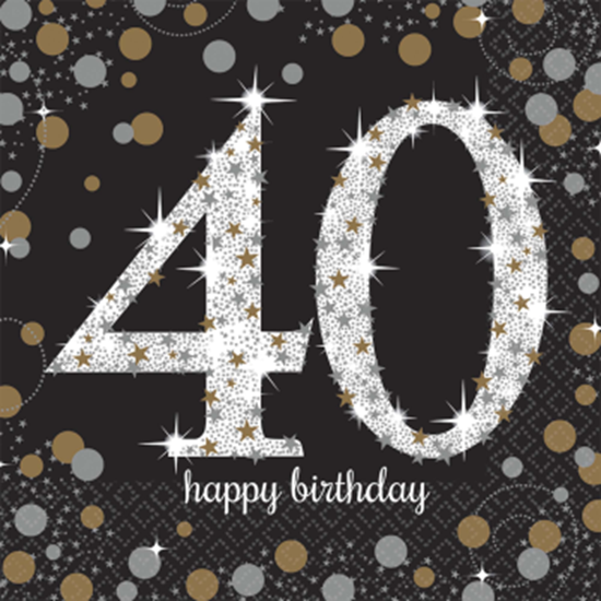 Picture of 40th - SPARKLING CELEBRATION - LUNCHEON NAPKIN
