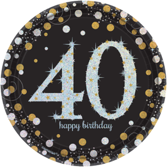Picture of 40th - SPARKLING CELEBRATION 7" PRISM PLATE