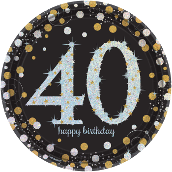 Image de 40th - SPARKLING CELEBRATION - 9" PRISM PLATE