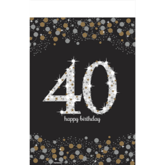 Picture of 40th - SPARKLING CELEBRATION PLASTIC TABLE COVER