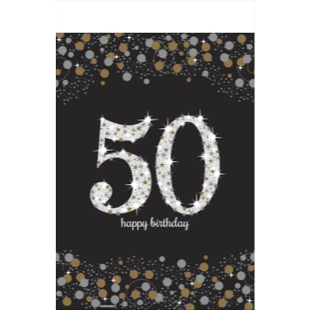 Picture of 50th SPARKLING CELEBRATION PLASTIC TABLE COVER