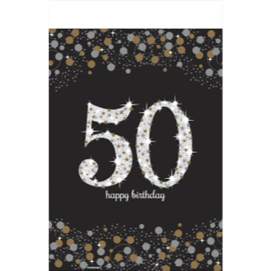 Image sur 50th SPARKLING CELEBRATION PLASTIC TABLE COVER