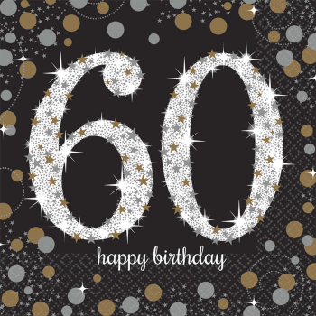 Picture of 60th - SPARKLING CELEBRATION - LUNCHEON NAPKIN