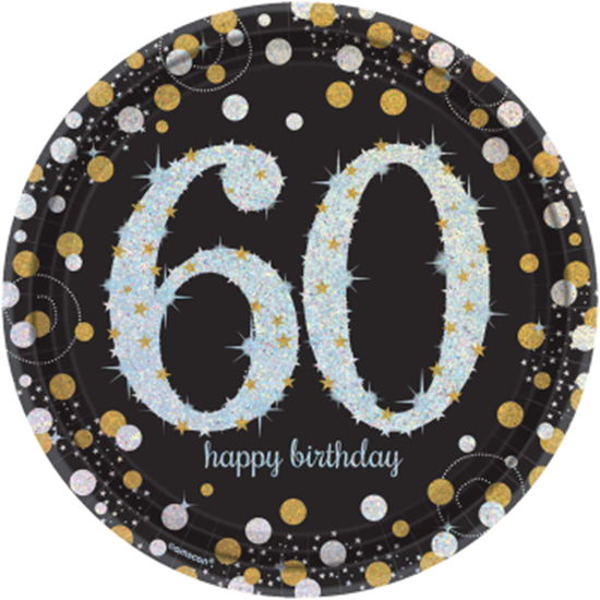 Image sur 60th - SPARKLING CELEBRATION - 9" PRISM PLATE