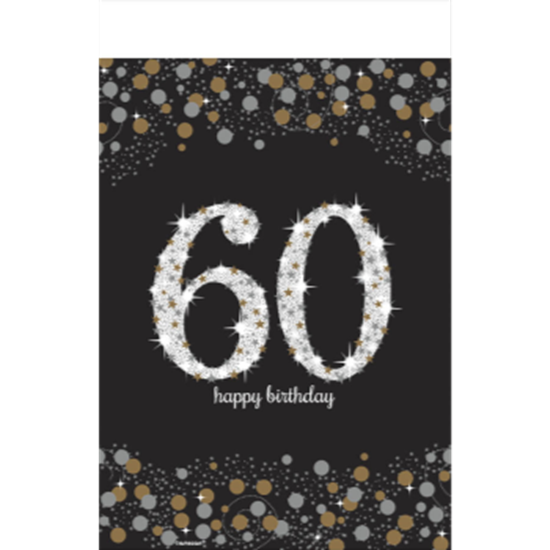 Image sur 60th - SPARKLING CELEBRATION - PLASTIC TABLE COVER