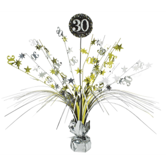 Image sur 30th SPRAY CENTERPIECE - SILVER/GOLD/BLACK