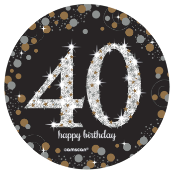 Image de 40th - SPRAY CENTERPIECE - SILVER/GOLD/BLACK