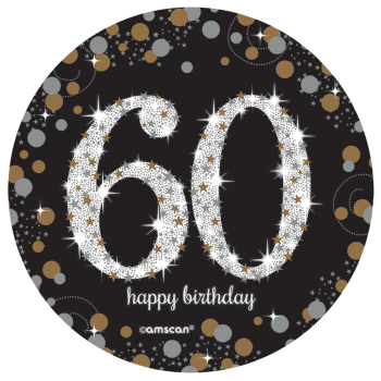 Image de 60th - SPRAY CENTERPIECE - SILVER/GOLD/BLACK