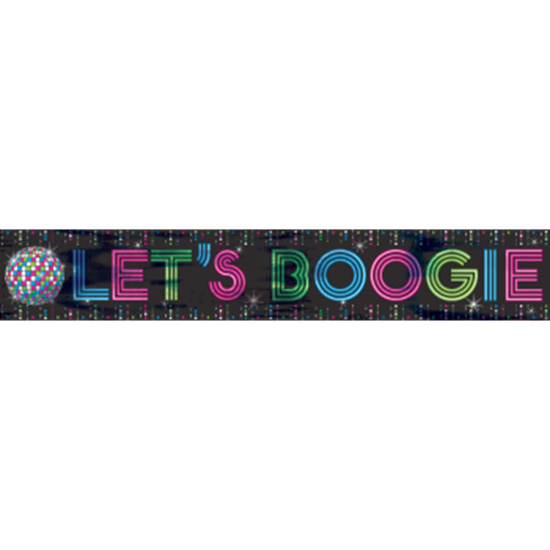 Picture of 70'S - LET'S BOOGIE FOIL BANNER 25'