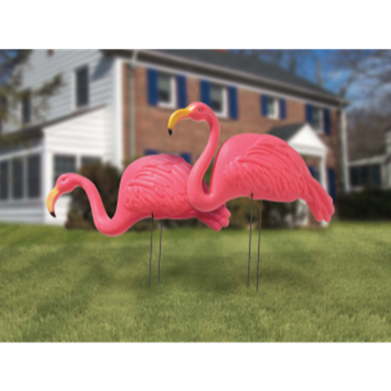 Picture of PINK FLAMINGO YARD STAKES  2CT