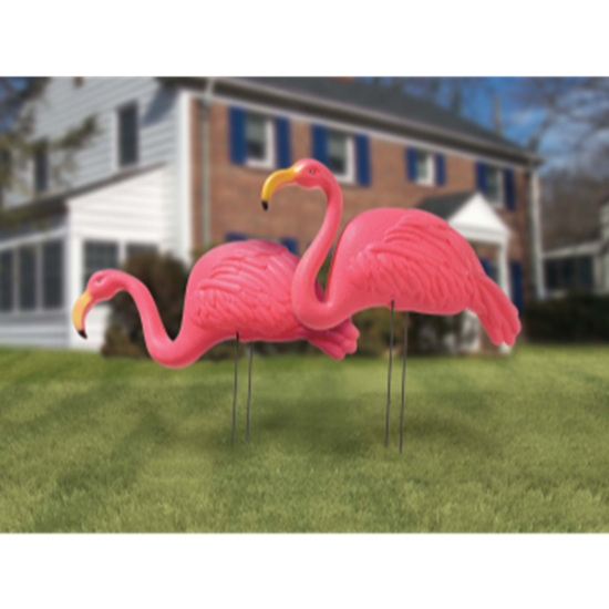 Image sur PINK FLAMINGO YARD STAKES  2CT