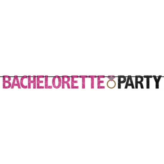 Picture of BACHELORETTE PARTY GLITTER LETTER BANNER