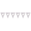 Picture of PERSONALIZED PENNANT BANNER - SILVER SCROLL